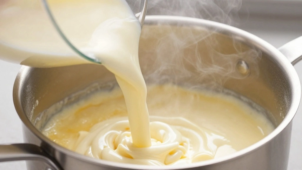 Keto Alfredo Sauce Recipe (Low Carb & Sugar Free) - Step 3: Add Heavy Cream 1