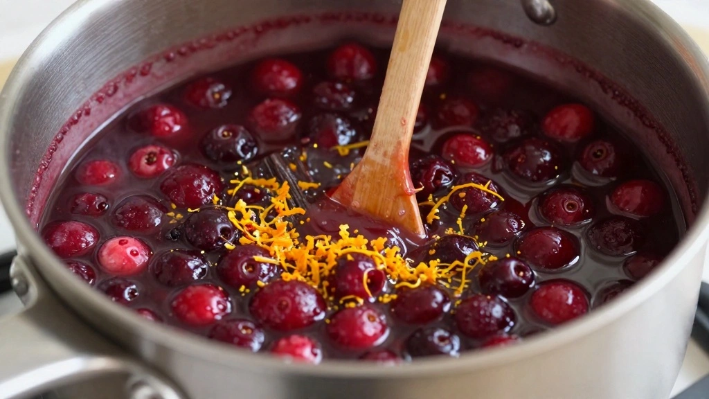 Keto Cranberry Sauce (Sugar-Free Holiday Favorite) - Step 4: Incorporate Zest and Vanilla 1