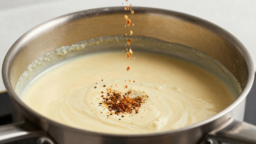 Keto White Sauce (Low Carb & Creamy) - Step 5: Season the Sauce 1