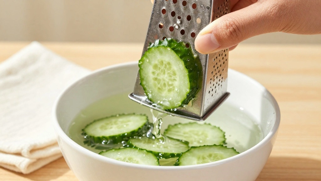 Lamb Burgers with Creamy Tzatziki Sauce - Step 2: Grate Cucumber 1