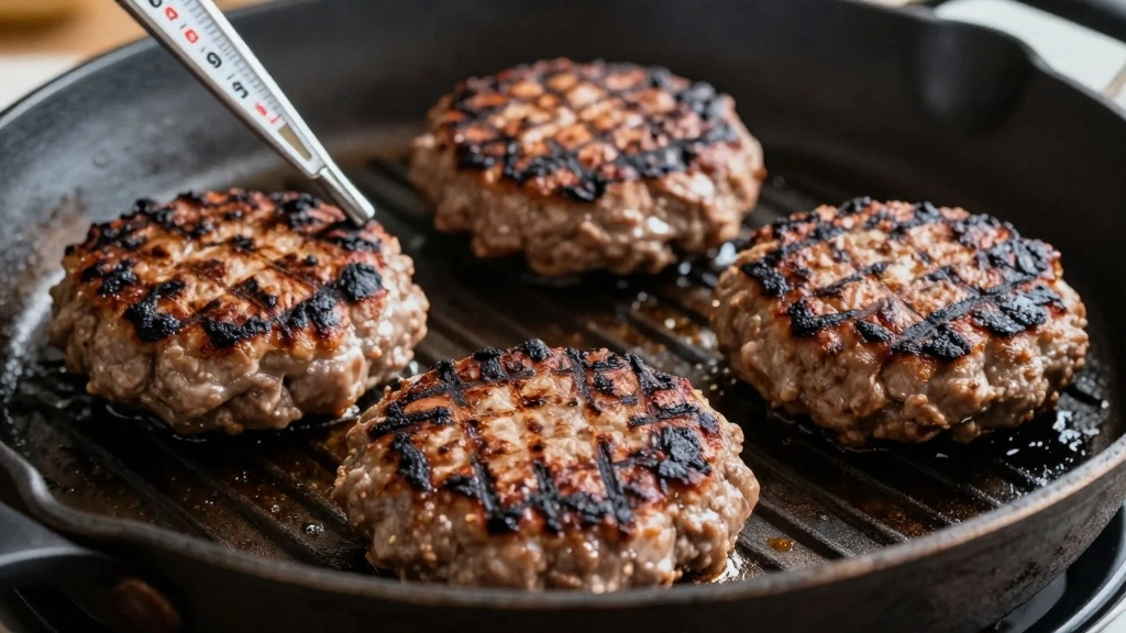 Lamb Burgers with Creamy Tzatziki Sauce - Step 7: Cook Lamb Patties 1