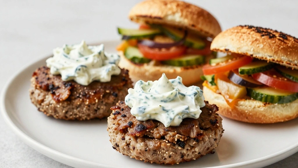 Lamb Burgers with Creamy Tzatziki Sauce - Step 8: Assemble Burgers 1