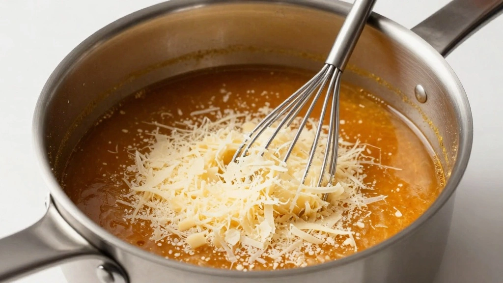 Olive Garden Alfredo Sauce Copycat (Easy & Authentic) - Step 5: Incorporate Parmesan Cheese 1