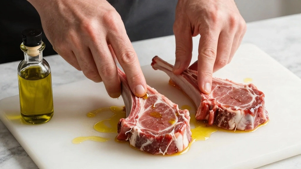 Oven Baked Lamb Chops (Simple & Foolproof) - Step 4: Coat Lamb Chops with Olive Oil 1