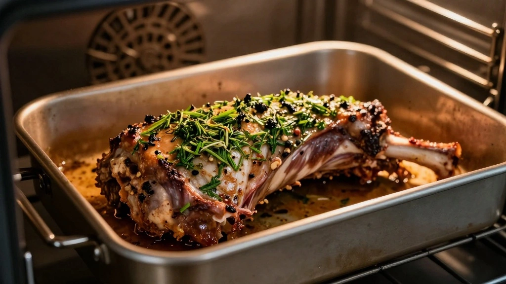 Oven Roasted Rack of Lamb with Garlic & Herbs - Step 5: Roast the Lamb 1