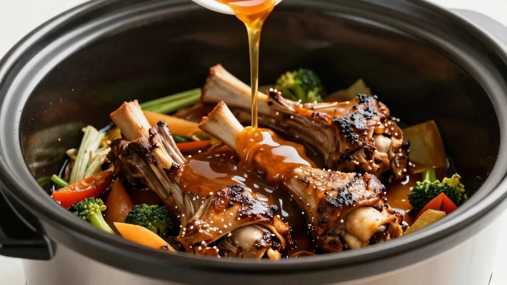 Slow Cooker Lamb Shanks (Set & Forget) - Step 5: Add Lamb and Sauce 1