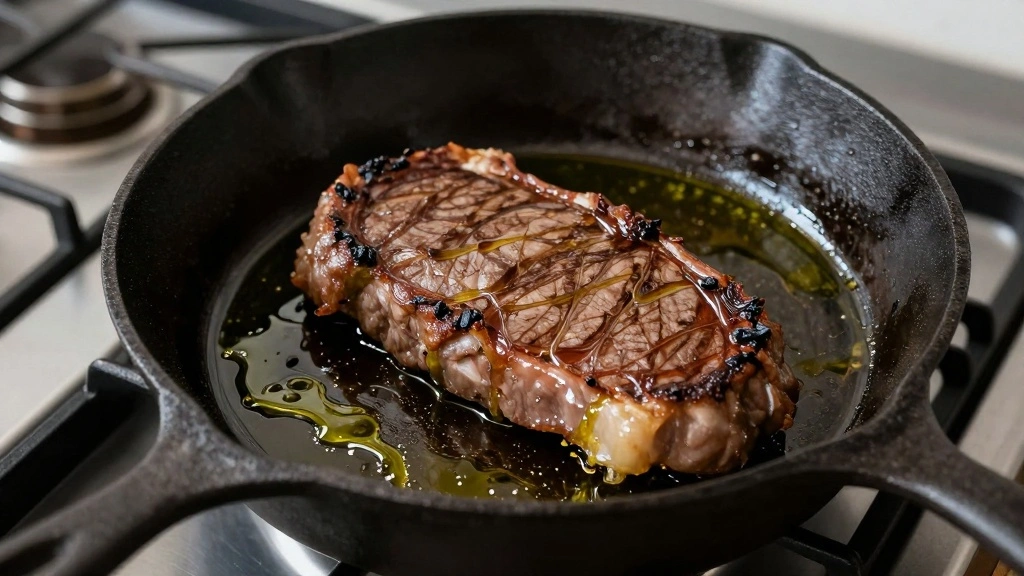 Steak with Chimichurri Sauce (Perfect Pairing) - Step 3: Heat the Skillet 1