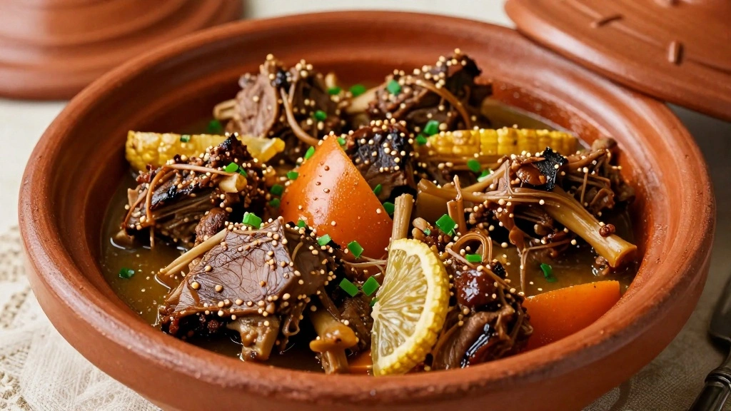 Traditional Moroccan Lamb Tagine Recipe - Step 7: Garnish the Tagine 1