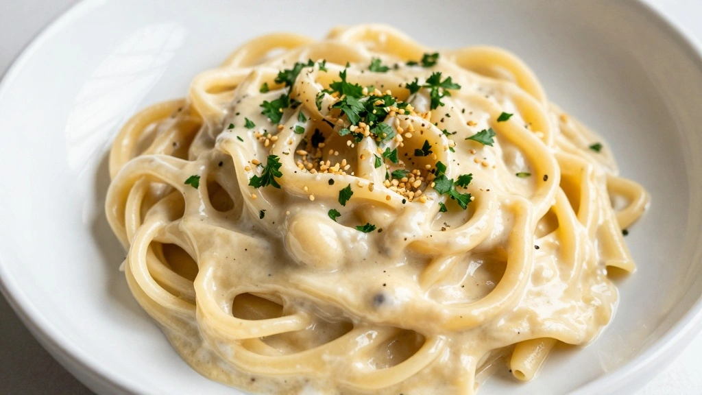 Vegan Alfredo Sauce Recipe (Creamy & Dairy-Free) - Step 8: Serve and Garnish 1